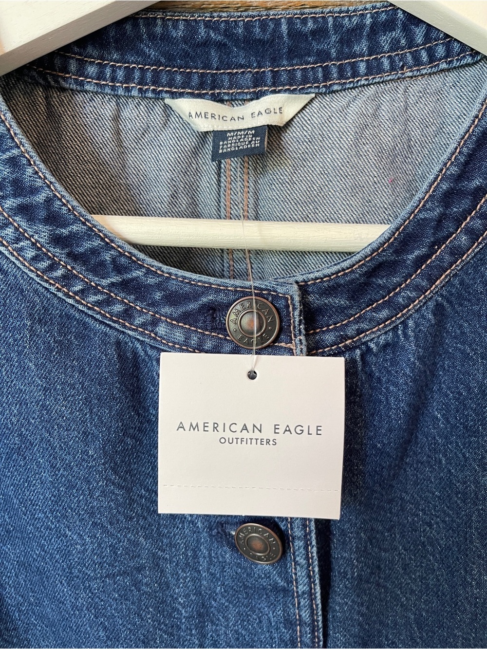 NWT American Eagle Denim Vest - Picture 6 of 11